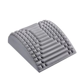 Back Stretcher Pillow Neck Lumbar Support Massager For Neck Waist Back Sciatica Herniated Disc Pain Relief Massage Relaxation (Color: Grey)