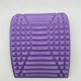 Back Stretcher Pillow Neck Lumbar Support Massager For Neck Waist Back Sciatica Herniated Disc Pain Relief Massage Relaxation (Color: Purple)