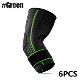 Outdoor Basketball And Tennis Protective Gear For Cycling (Option: Green-6PCS-XL)