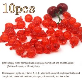Morocco Hair Care Essential Oil Capsules Anti-frizz Hair Mask Soft (Option: Red 1ML-10PCS)