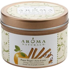 PEACE PEARL AROMATHERAPY by Peace Pearl Aromatherapy ONE 2.5x1.75 inch TIN SOY AROMATHERAPY CANDLE.COMBINES THE ESSENTIAL OILS OF ORANGE,CLOVE & CINNA (SKU: 229345)