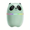 220ML USB Panda Mini Humidifier; 7 Colors LED Aromatherapy Essential Oil Diffuser Spray