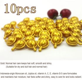 Morocco Hair Care Essential Oil Capsules Anti-frizz Hair Mask Soft (Option: Gold 1ML-10PCS)
