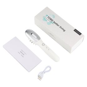 Electric Massage Comb Micro Current Red Blue Light Scalp Import Massage Instrument (Color: White)